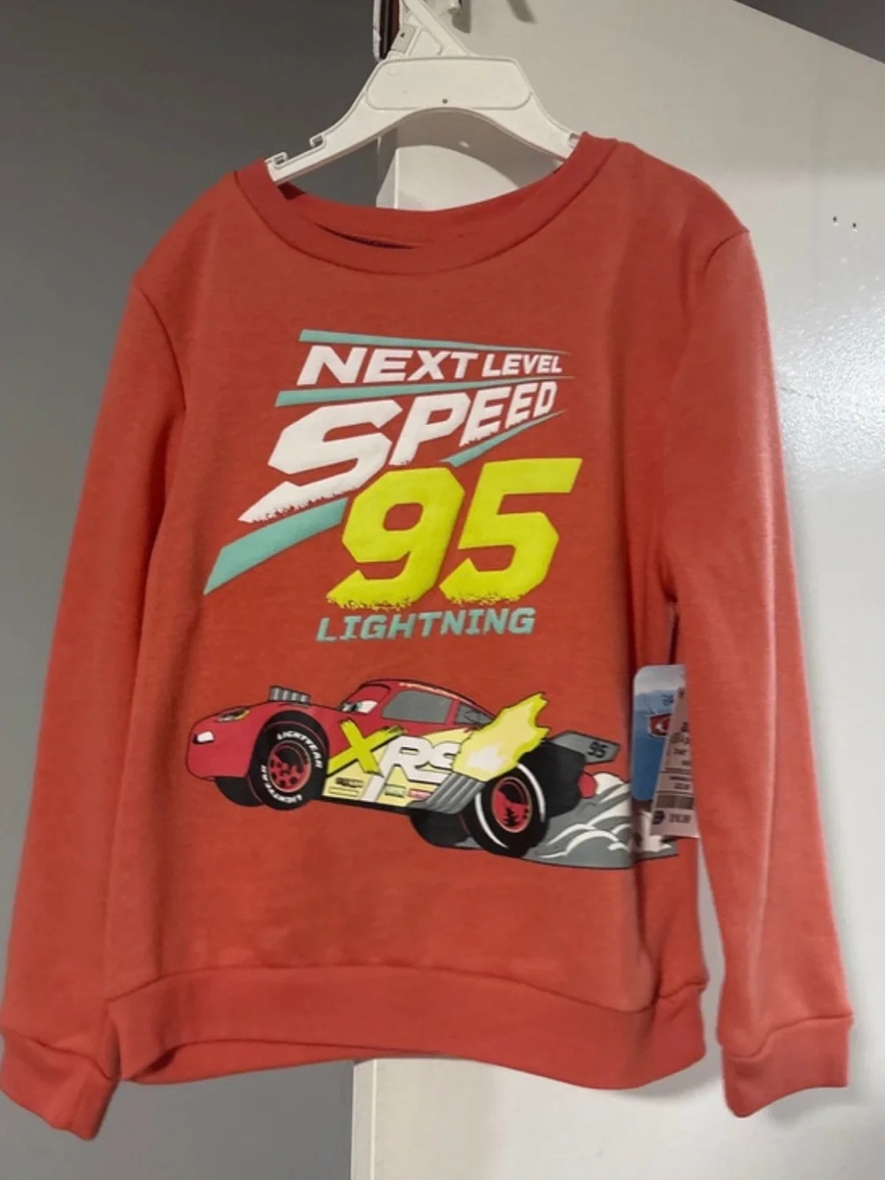 Kids' Orange 'Next Level Speed 95 Lightning' Graphic Sweatshirt